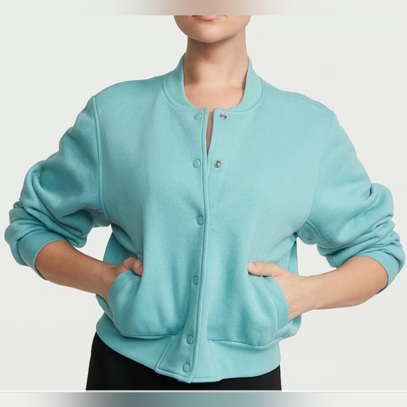 Victoria's Secret Jackets & Blazers - Victoria's Secret Cotton Fleece Bomber Jacket.